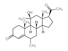 Pregn-4-ene-3,20-dione,11b-hydroxy-6a,11-dimethyl- (7CI,8CI) Structure