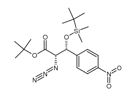 (2S,3R)-tert-butyl 2-azido-3-((tert-butyldimethylsilyl)oxy)-3-(4-nitrophenyl)propanoate结构式