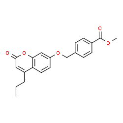 methyl 4-(((2-oxo-4-propyl-2H-chromen-7-yl)oxy)methyl)benzoate结构式