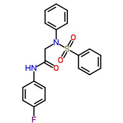 N-(4-Fluorophenyl)-N2-phenyl-N2-(phenylsulfonyl)glycinamide结构式