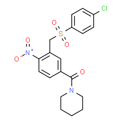 (3-([(4-CHLOROPHENYL)SULFONYL]METHYL)-4-NITROPHENYL)(PIPERIDINO)METHANONE picture