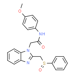 N-(4-METHOXYPHENYL)-2-(2-[(PHENYLSULFINYL)METHYL]-1H-1,3-BENZIMIDAZOL-1-YL)ACETAMIDE结构式