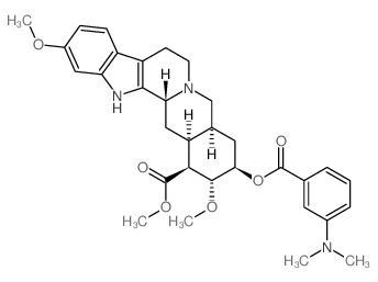 Yohimban-16-carboxylic acid, 18-[[3- (dimethylamino)benzoyl]oxy]-11,17-dimethoxy-, methyl ester, (3.beta.,16.beta.,17.alpha.,18.beta.,20.alpha.)- structure