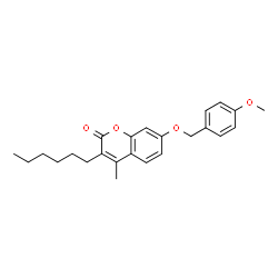 3-hexyl-7-[(4-methoxyphenyl)methoxy]-4-methylchromen-2-one picture