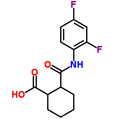 2-[(2,4-Difluorophenyl)carbamoyl]cyclohexanecarboxylic acid Structure