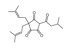 3,3-Bis(3-methyl-2-butenyl)-5-(3-methyl-1-oxobutyl)-1,2,4-cyclopentanetrione Structure