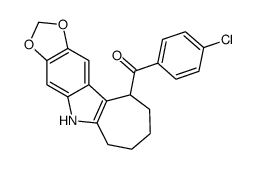 5,6,7,8,9,10-Hexahydro-5-(p-chlorobenzoyl)cyclohepta[b]-1,3-dioxolo[4,5-f]indole Structure