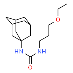 1-(3-ethoxypropyl)-3-tricyclo[3.3.1.1~3,7~]dec-1-ylurea结构式