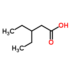 3-Ethylpentanoic acid structure