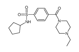 Piperazine, 1-[4-[(cyclopentylamino)sulfonyl]benzoyl]-4-ethyl- (9CI) Structure