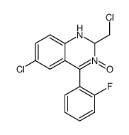 6-Chloro-2-(chloromethyl)-4-(2-fluorophenyl)-1,2-dihydroquinazoline 3-Oxide Structure