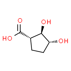 Cyclopentanecarboxylic acid, 2,3-dihydroxy-, (1alpha,2beta,3alpha)- (9CI) structure