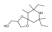 8-aza-2-hydroxymethyl-6,7,9-trimethyl-7,9-diethyl-1,4-dioxaspiro[4.5]decane Structure