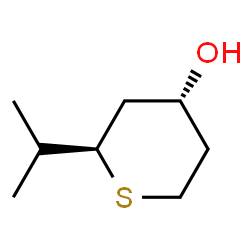 2H-Thiopyran-4-ol, tetrahydro-2-(1-methylethyl)-, (2R,4R)- (9CI)结构式