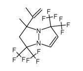 2-<5-Methyl-5-(1-methylvinyl)-3,3-bis(trifluormethyl)-1-pyrazolin-1-io>-1,1,1,3,3,3-hexafluor-2-propanid Structure