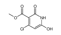 4-Chloro-6-hydroxy-2-oxo-1,2-dihydro-pyridine-3-carboxylic acid methyl ester结构式