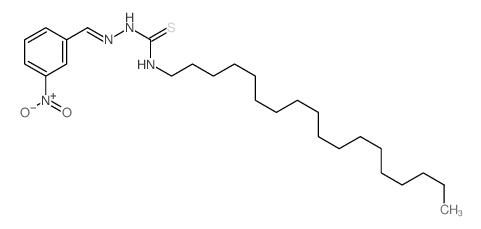 Hydrazinecarbothioamide,2-[(3-nitrophenyl)methylene]-N-octadecyl-结构式