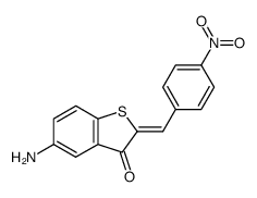 5-Amino-2-[1-(4-nitro-phenyl)-meth-(Z)-ylidene]-benzo[b]thiophen-3-one Structure