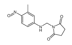 1-[(3-methyl-4-nitrosoanilino)methyl]pyrrolidine-2,5-dione Structure