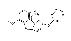 6,7-Didehydro-4,5α-epoxy-3-methoxy-8β-phenoxymorphinan结构式