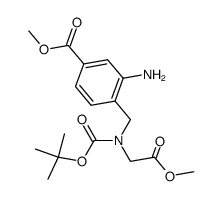 methyl 3-amino-4-(((tert-butoxycarbonyl)(2-methoxy-2-oxoethyl)amino)methyl)benzoate Structure