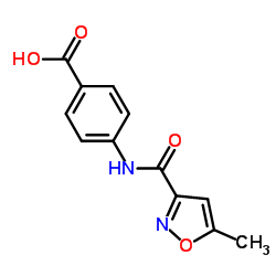 Benzoic acid, 4-[[(5-methyl-3-isoxazolyl)carbonyl]amino]- (9CI) Structure