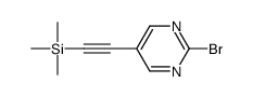 2-(2-bromopyrimidin-5-yl)ethynyl-trimethylsilane结构式