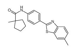 1-methyl-N-[4-(6-methyl-1,3-benzothiazol-2-yl)phenyl]cyclopentane-1-carboxamide结构式