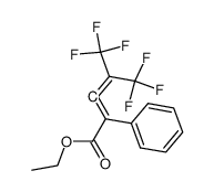 5,5,5-Trifluoro-2-phenyl-4-trifluoromethyl-penta-2,3-dienoic acid ethyl ester Structure