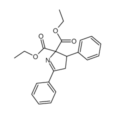 (±)-diethyl 3,5-diphenyl-3,4-dihydro-2H-pyrrole-2,2-dicarboxylate Structure