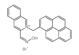 Isoquinolinium,3-[(hydroxyimino)methyl]-2-(1-pyrenylmethyl)-, bromide (1:1) Structure