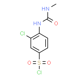 3-CHLORO-4-(3-METHYL-UREIDO)-BENZENESULFONYL CHLORIDE结构式