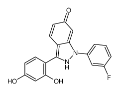 3-(2,4-dihydroxyphenyl)-1-(3-fluorophenyl)-2H-indazol-6-one Structure