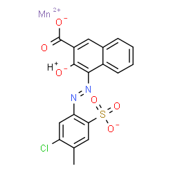 Manganese, 4-[(5-chloro-4-methyl-2-sulfophenyl)azo]-3-hydroxy-2-naphthalenecarboxylate complexes structure