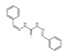 Carbonothioic dihydrazide,2,2'-bis(phenylmethylene)-结构式