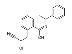 2-(2-chloro-2-cyanoethyl)-N-(1-phenylethyl)benzamide Structure