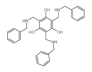 1,3,5-Benzenetriol,2,4,6-tris[[(phenylmethyl)amino]methyl]- Structure