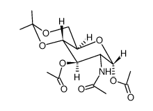 2-Acetamido-1,3-di-O-acetyl-2-deoxy-4,6-O-isopropyliden-α-D-glucopyranose Structure