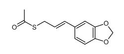 (E)-S-(3-(benzo[d][1,3]dioxol-5-yl)allyl) ethanethioate Structure