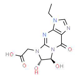 5H-Imidazo[1,2-a]purine-5-acetic acid,3-ethyl-3,6,7,9-tetrahydro-6,7-dihydroxy-9-oxo-,(6R,7R)-rel-结构式