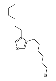 3-(6-bromohexyl)-4-hexylthiophene结构式