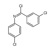 3-chloro-N-(4-chlorophenyl)benzenecarboximidoyl chloride结构式