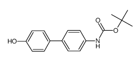 (4'-羟基-[1,1'-联苯]-4-基)氨基甲酸叔丁酯结构式