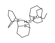 Ti((μ-H)2BC8H14)3(OEt2)结构式