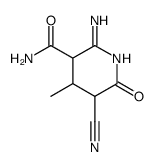 5-cyano-2-imino-4-methyl-6-oxo-piperidine-3-carboxylic acid amide Structure