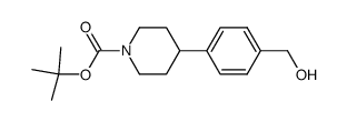 tert-butyl 4-(4-(hydroxymethyl)phenyl)piperidine-1-carboxylate结构式