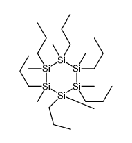 1,2,3,4,5,6-hexamethyl-1,2,3,4,5,6-hexapropylhexasilinane Structure