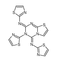 3-Thiazol-2-yl-2,4-bis(thiazol-2-ylimino)thiazolo(3,2-a)-1,3,5-triazin Structure