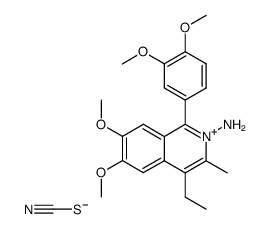 2-amino-1-(3,4-dimethoxyphenyl)-6,7-dimethoxy-4-ethyl-3-methylisoquinolinium thiocyanate Structure