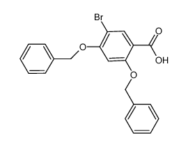 2,4-bis(benzyloxy)-5-bromobenzoic acid结构式